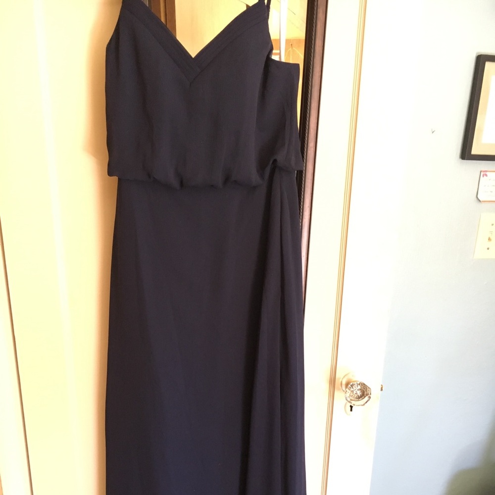 Azazie navy bridesmaid dress. Size A8.